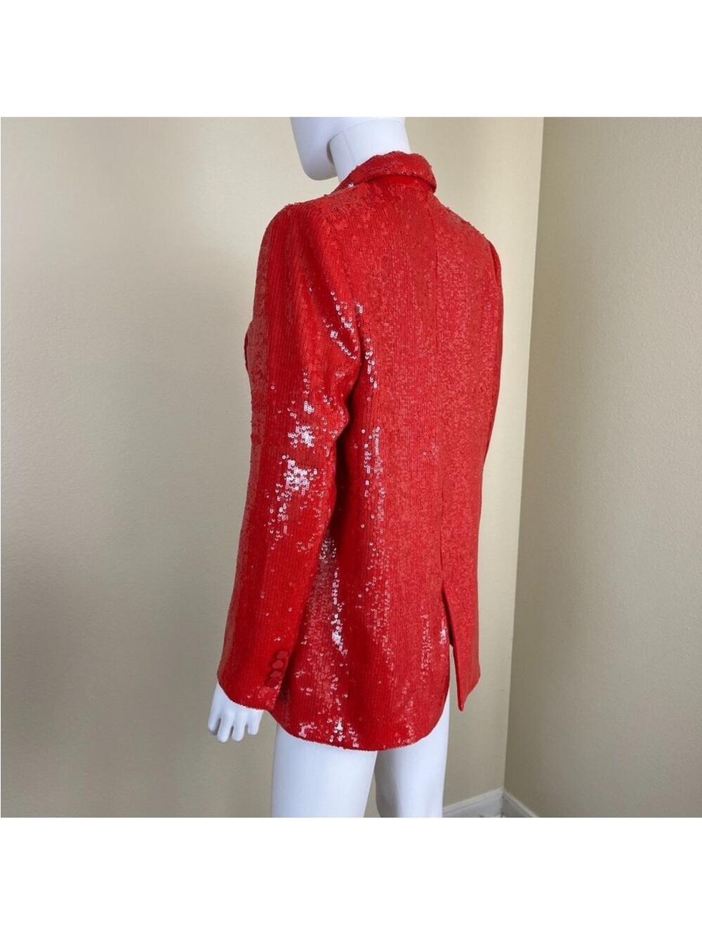 NWOT Zara Red Sequin Blazer Jacket - Statement Piece Sz S - Picture 12 of 13